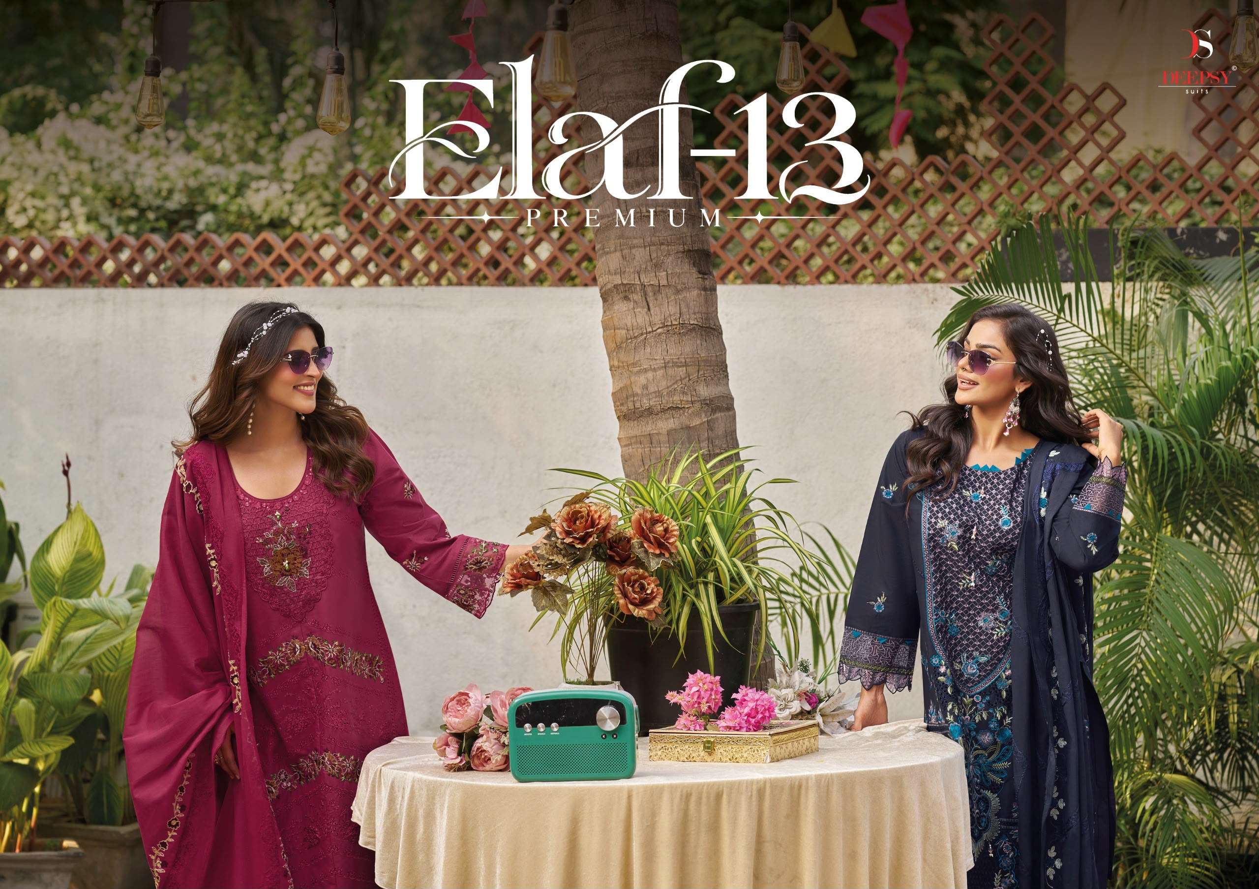 DEEPSY SUITS ELAF PREMIUM VOL 13 COTTON PAKISTANI ACTRESS WEDDING TYPE SUIT RESELLER BUY